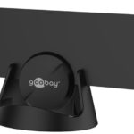 Antena de interior Full HD ultra-plata 16dBi filtru GSM/LTE/4G DVB-T DVB-T2 activa Goobay 67183