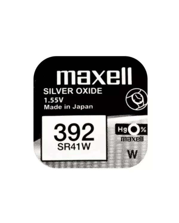 Baterie ceas Maxell SR41W V392 AG3 1.55V oxid de argint 1buc