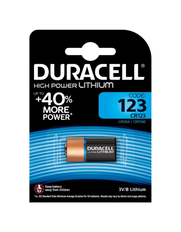 Baterie DURACELL CR123 3V LITIU 16.8x3.45mm Baterie DURACELL CR123 3V LITIU 16.8x3.45mm