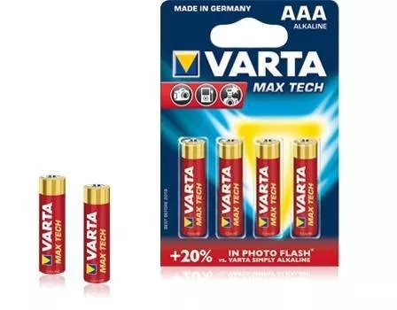 Baterii alcaline AAA Varta Max Tech 4buc