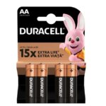 Baterii alcaline Duracell Basic R6 AA 4buc/blister AA-4/LR6/MN1500 BAT-R6/ALKBC-BL4-DRL