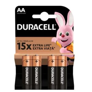 Baterii alcaline Duracell Basic R6 AA 4buc/blister AA-4/LR6/MN1500 BAT-R6/ALKBC-BL4-DRL