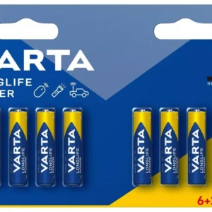 Baterii alcaline R3 AAA Longlife Power Varta 8buc/blister 4903/8-VARTA
