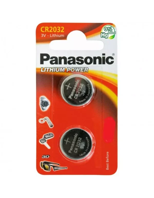 Baterii CR2032 Panasonic 3V LITHIUM 20x3.2mm 2buc blister Baterii CR2032 Panasonic 3V LITHIUM 20x3.2mm 2buc blister