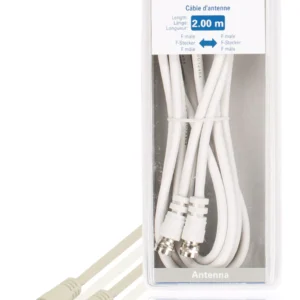 Cablu antena F tata - F tata 2m alb VALUELINE
