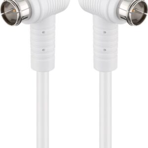 Cablu antena SAT 90 grade 80dB dublu ecranat 1.5m F tata rapida 90 - F tata rapida 90 complet ecranate alb Goobay 67341 Cablu antena SAT 90 grade 80dB dublu ecranat 1.5m F tata rapida 90 - F tata rapida 90 complet ecranate alb Goobay 67341