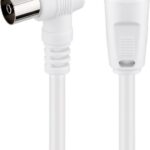 Cablu antena TV 75ohm Coaxial tata - Coaxial mama in unghi 1.5m 70dB dublu ecranat 5mm Goobay 11712