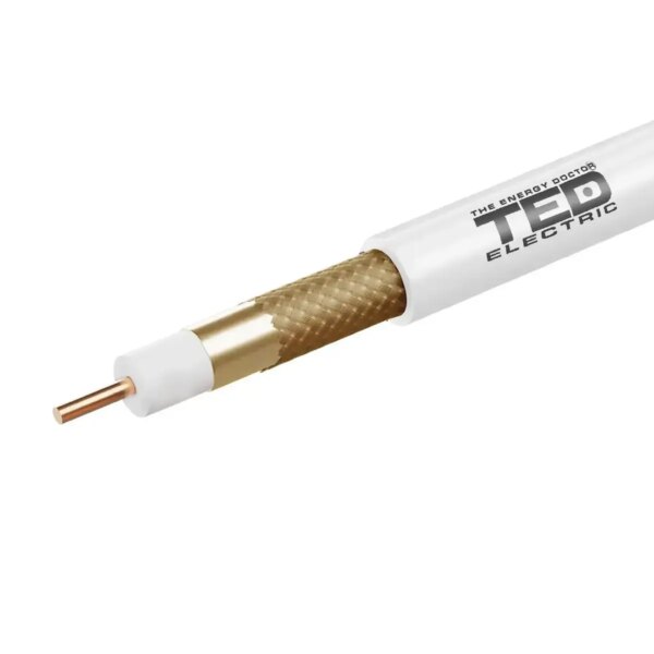 Cablu coaxial 10m 75ohm RG6 7mm cupru +tresa CCA TED Wire Expert New TED002365-10 Cablu coaxial 10m 75ohm RG6 7mm cupru +tresa CCA TED Wire Expert New TED002365-10
