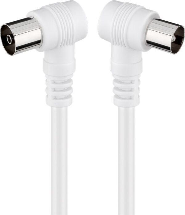 Cablu coaxial 90 grade la coaxial 90 grade 1.5m dublu ecranat Goobay Cablu coaxial 90 grade la coaxial 90 grade 1.5m dublu ecranat Goobay
