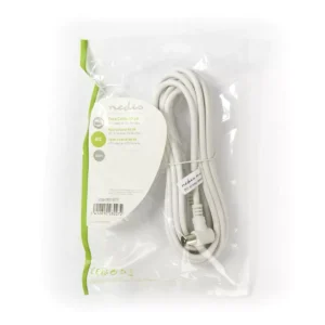 Cablu Coaxial Tata Cotit Coaxial Mama Cotit 3m Alb Nedis
