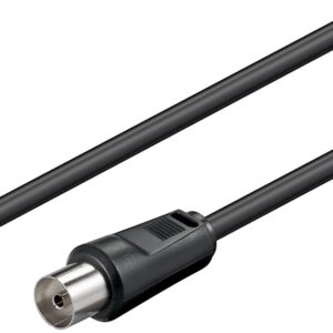 Cablu COAXIAL TV antena 70DB Dublu ecranat mama-tata 1.5m negru 11720 Goobay Cablu COAXIAL TV antena 70DB Dublu ecranat mama-tata 1.5m negru 11720 Goobay