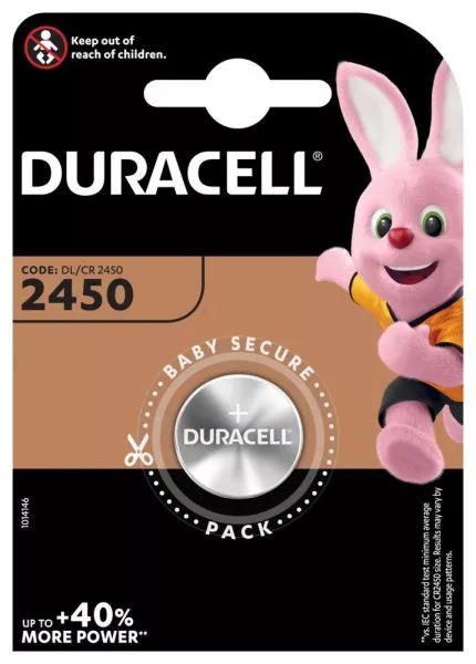 Duracell baterie litiu CR2450 3V diametru 25mm x h5mm 1buc Duracell baterie litiu CR2450 3V diametru 25mm x h5mm 1buc