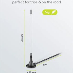 Mini Antena Magnetica Pasiva Dvb T2 Hd Fm Dab Goobay 67090