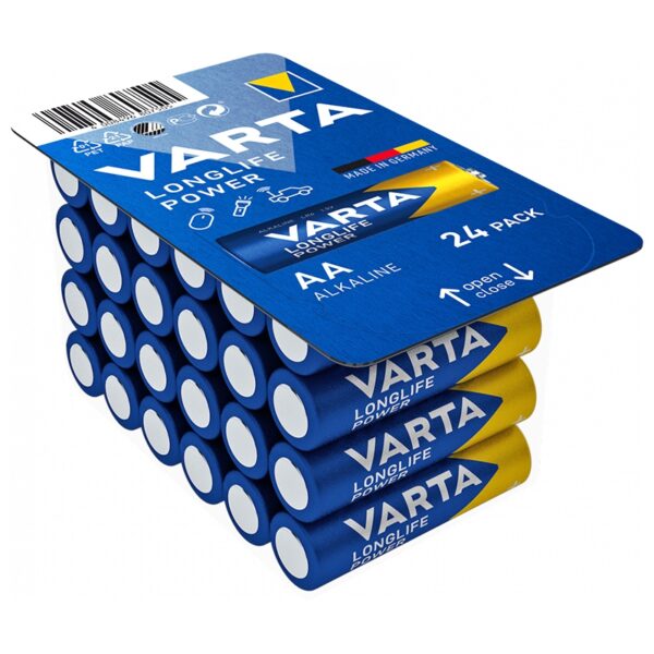 Set 24 baterii VARTA LONGLIFE POWER alcaline AA LR6 1.5V Set 24 baterii VARTA LONGLIFE POWER alcaline AA LR6 1.5V