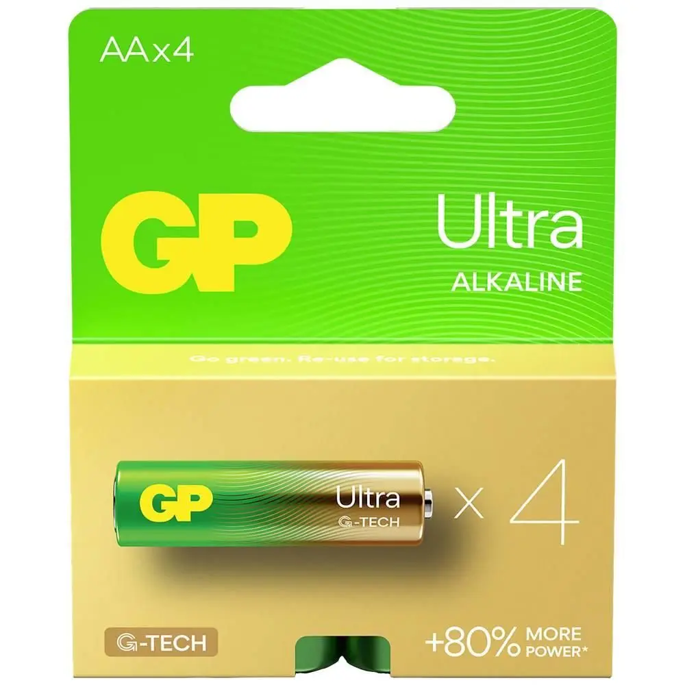 Set 4 baterii alcaline Ultra GP R6 ALKALINE GP15AUETA21-2GSB4