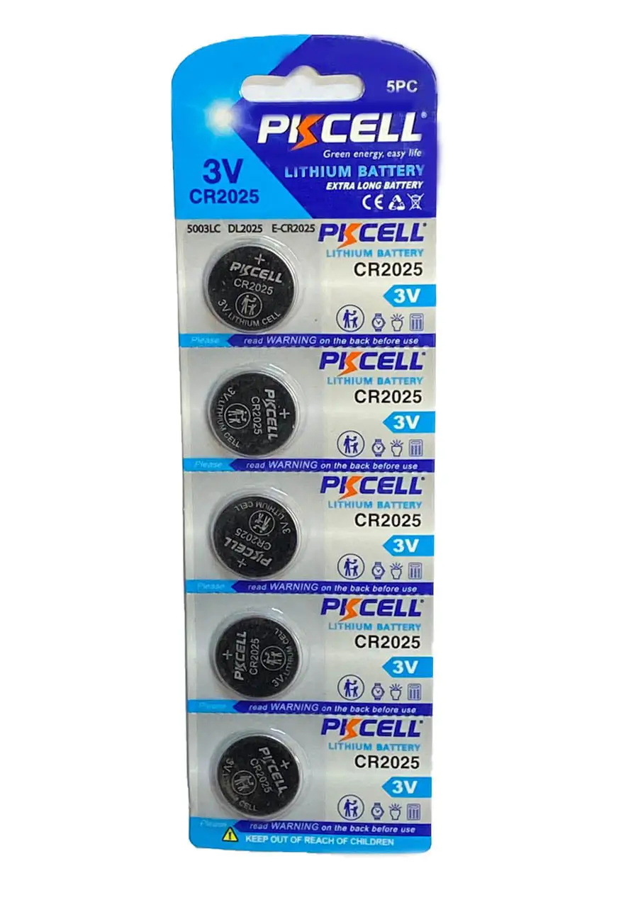 Set 5 baterii PKCELL CR2025 3V LITHIUM (621)
