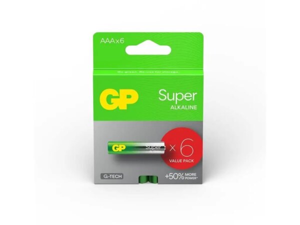 Set 6 baterii Super ALKALINE GP R3 AAA GP24A-PGB6