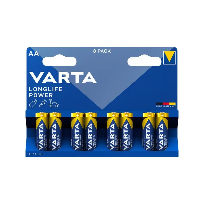 Set 8 baterii VARTA LONGLIFE POWER alcaline AA LR6 1.5V 749 937
