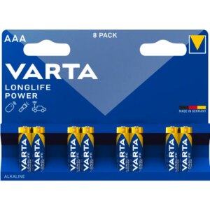 Set 8 baterii VARTA LONGLIFE POWER alcaline AAA LR03 1.5V 749 896