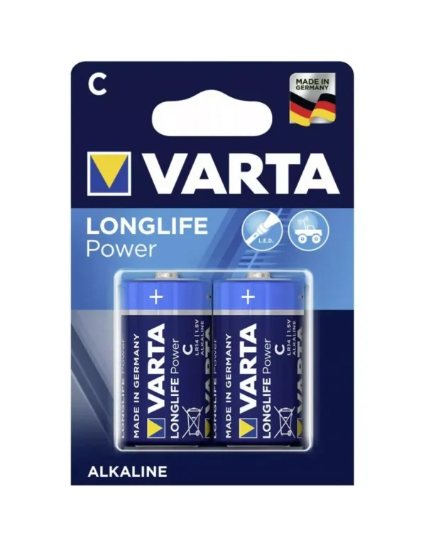 Set baterii VARTA C R14 LONGLIFE Power alcaline 2buc Set baterii VARTA C R14 LONGLIFE Power alcaline 2buc