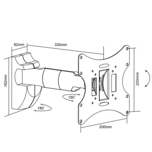 Suport Lcd 43 107cm 30kg 1 Brat Negru Goobay