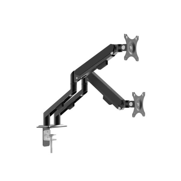 Suport pentru monitor /TV cu brat dublu telescopic atasabil de blat Delight 39684 Suport Pentru Monitor Tv Cu Brat Dublu Telescopic Atasabil De Blat Delight 39684