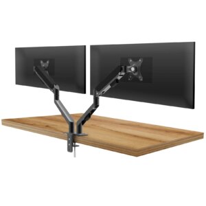 Suport pentru monitor /TV cu brat dublu telescopic atasabil de blat Delight 39684 Suport Pentru Monitor Tv Cu Brat Dublu Telescopic Atasabil De Blat Delight 39684