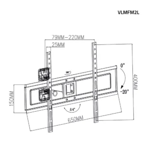 Suport TV de perete 37-70 " 35kg Valueline Suport Tv De Perete 37 70 35kg Valueline