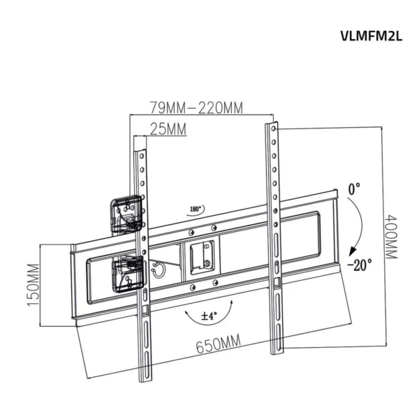 Suport TV de perete 37-70 " 35kg Valueline Suport Tv De Perete 37 70 35kg Valueline