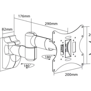 Suport Tv Easyscope 43 107cm 30kg 2 Brate Goobay