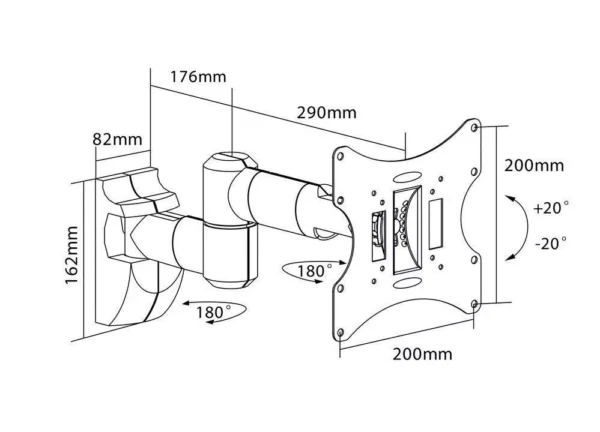 Suport Tv Easyscope 43 107cm 30kg 2 Brate Goobay