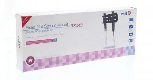 Suport TV LCD de perete 13-43" fix cu snur Well Suport Tv Lcd De Perete 13 43 Fix Cu Snur Well