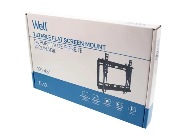 Suport TV LCD de perete 13-43" inclinabil Well TVS-LCD-TL43-WL Suport Tv Lcd De Perete 13 43 Inclinabil Well Tvs Lcd Tl43 Wl