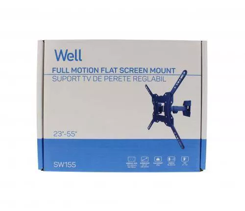 Suport TV LCD de perete 23"-55" reglabil 1 brat Well Suport Tv Lcd De Perete 23 55 Reglabil 1 Brat Well