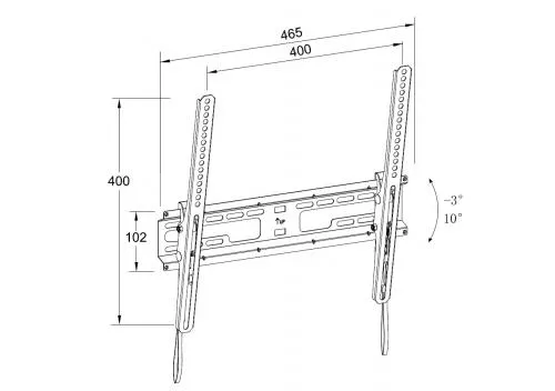 Suport TV LCD inclinabil cu snur de perete 23"-60" Well Suport Tv Lcd Inclinabil Cu Snur De Perete 23 60 Well