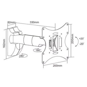 Suport TV LCD LED 23-42 inch 30Kg SILVER Cabletech Suport Tv Lcd Led 23 42 Inch 30kg Silver Cabletech