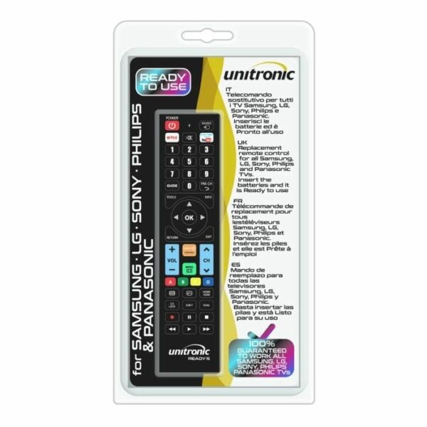 Telecomanda 1713 Unitronic Universala Compatibila Pentru Branduri Multiple Ready 5 Samsung Lg Sony Philips Panasonic 1713wuni202