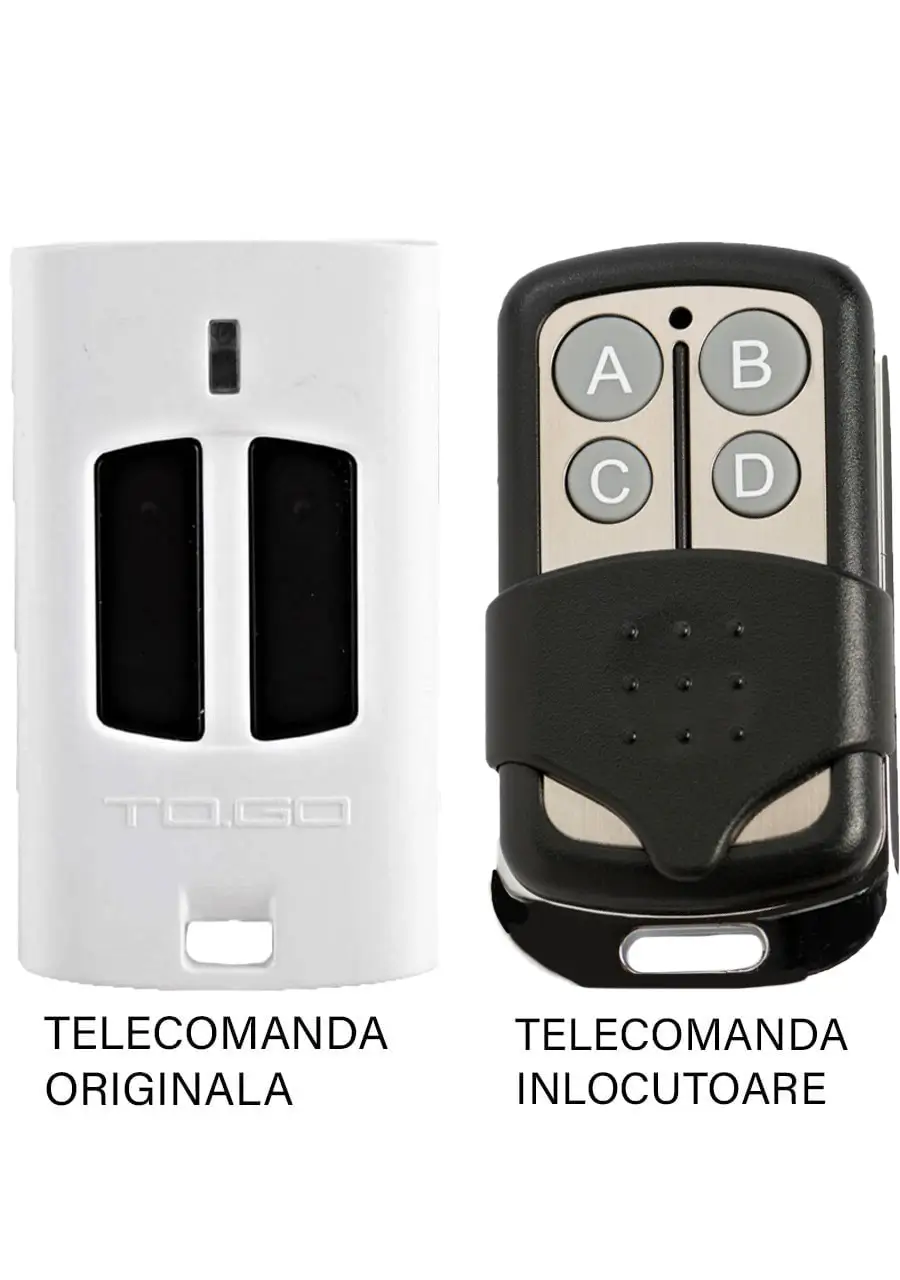 Telecomanda inlocuitoare 2 butoane frecventa 433.92MHz Beninca WP2 compatibila cu originalul (802)