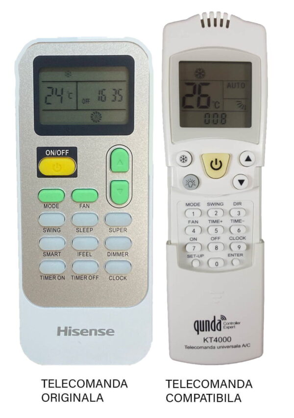 Telecomanda inlocuitoare Aer Conditionat pentru Hisense DG11J1-91 (492) Telecomanda inlocuitoare Aer Conditionat pentru Hisense DG11J1-91 (492)