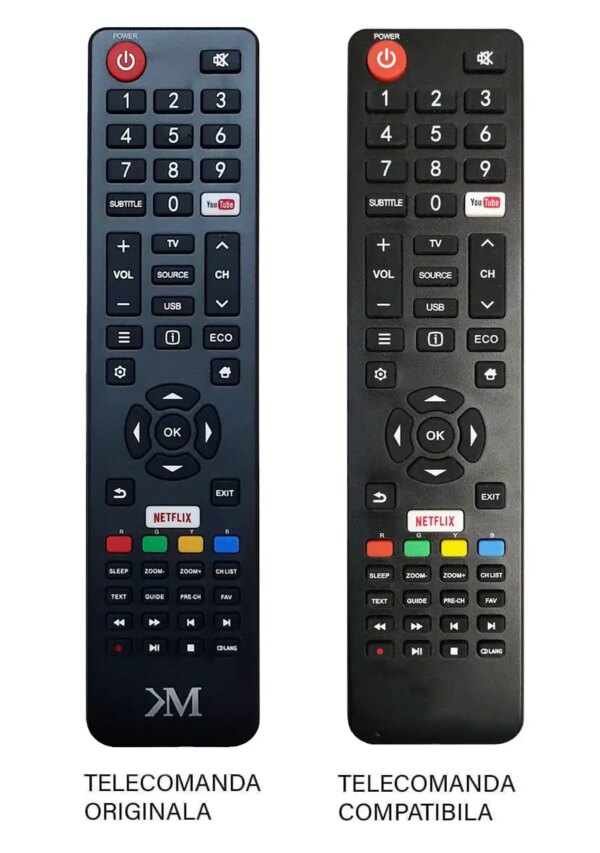 Telecomanda inlocuitoare compatibil cu originalul pentru TV Kruger&Matz PIL0357 (338-3)