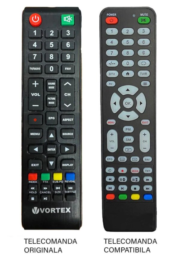Telecomanda inlocuitoare compatibila cu originalul pentru TV Vortex V24MFZHN (651)
