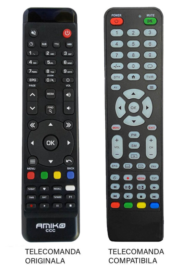 Telecomanda inlocuitoare compatibila pentru receptor Amiko CCC (478) Telecomanda inlocuitoare compatibila pentru receptor Amiko CCC (478)