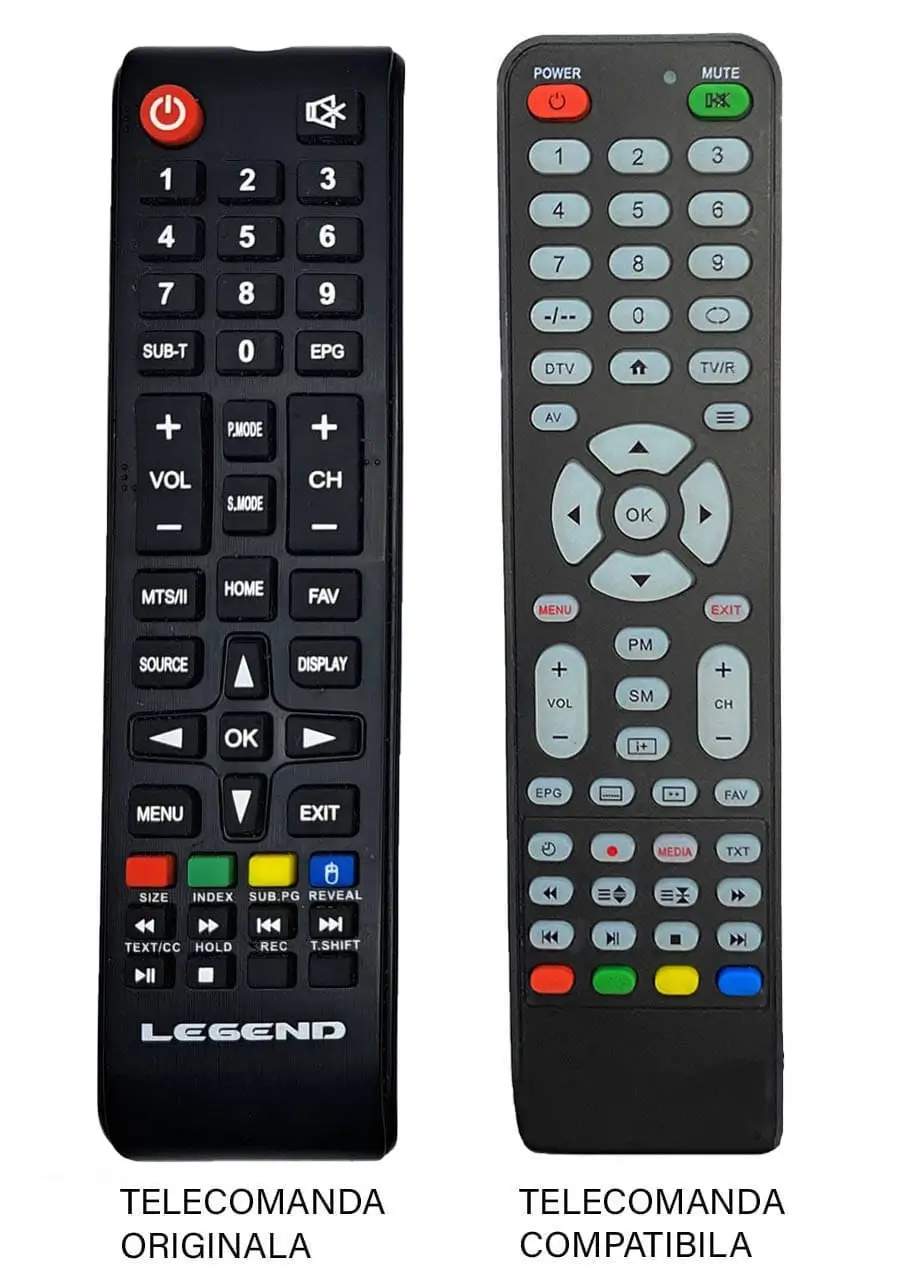 Telecomanda inlocuitoare compatibila TV Legend EE-T32S07 cod ER 9482 /MFY 6121 /SYS 007F (482)