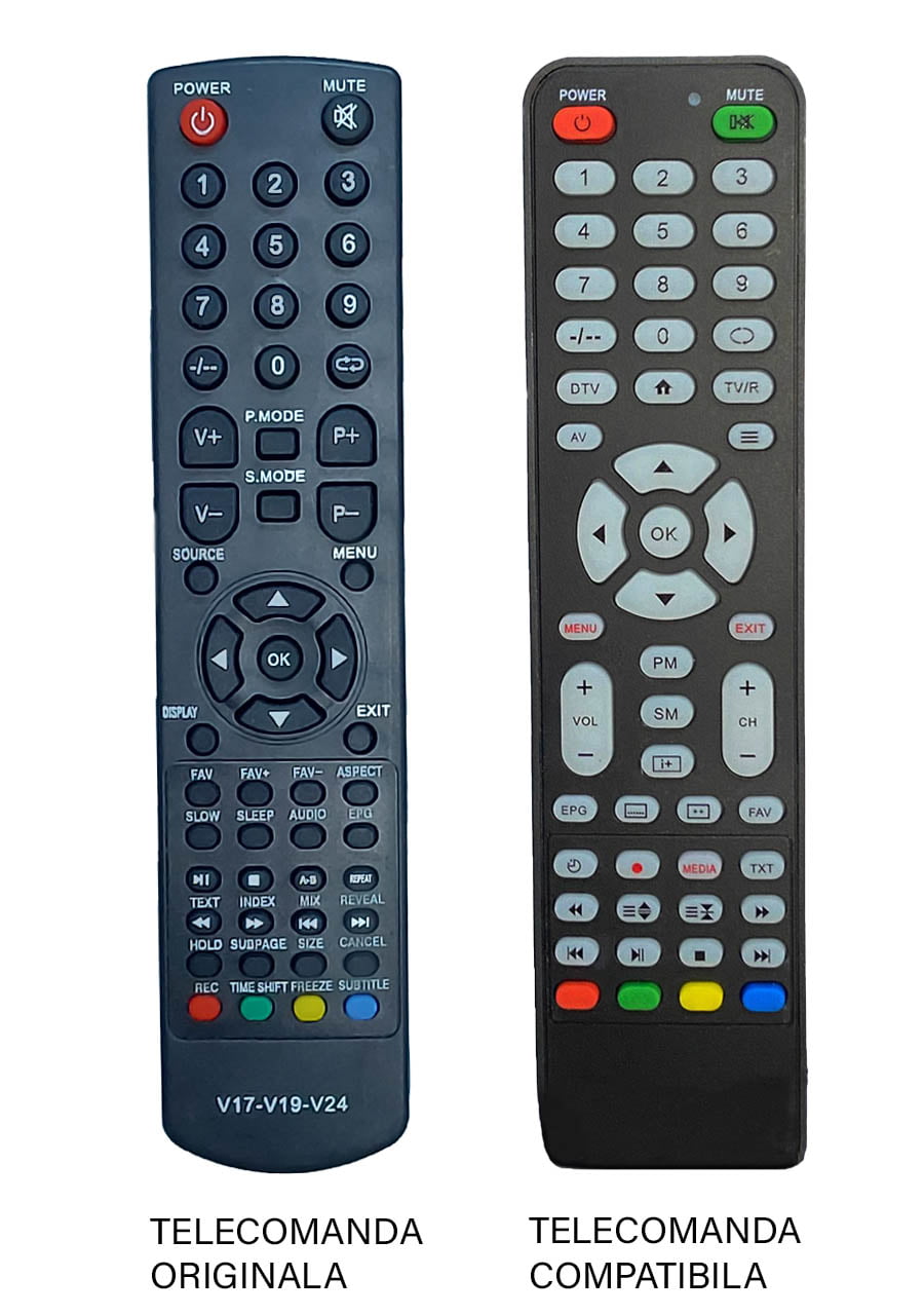 Telecomanda inlocuitoare compatibila TV Vortex V17-V19-V24 (457)
