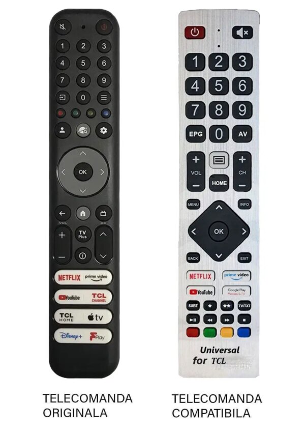 Telecomanda inlocuitoare pentru TV TCL CRC833V (574-1) Telecomanda inlocuitoare pentru TV TCL CRC833V (574-1)