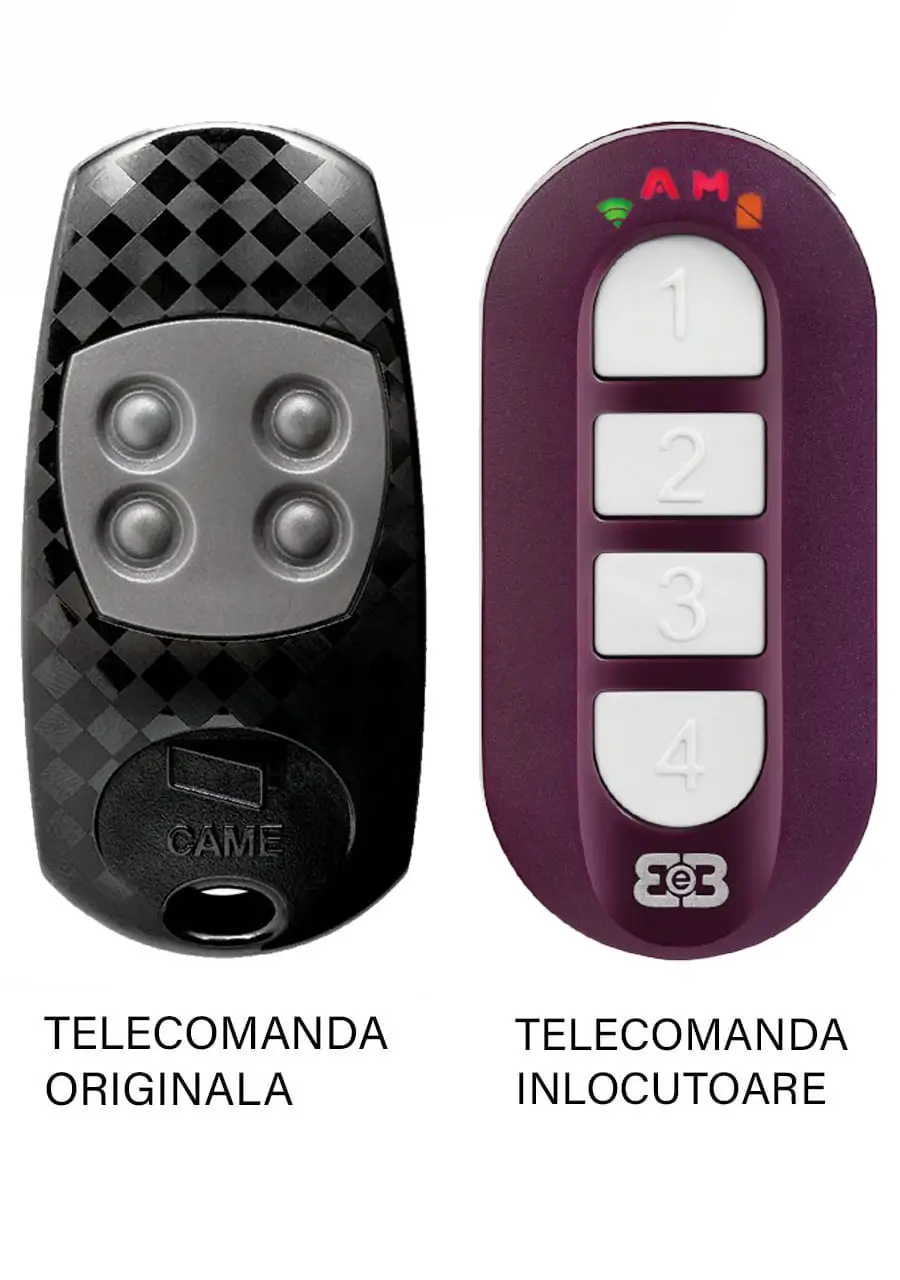 Telecomanda inlocuitoare poarta garaj Came ATO4EV 4 Butoane/ cod saritor/ 433.92Mhz (603)