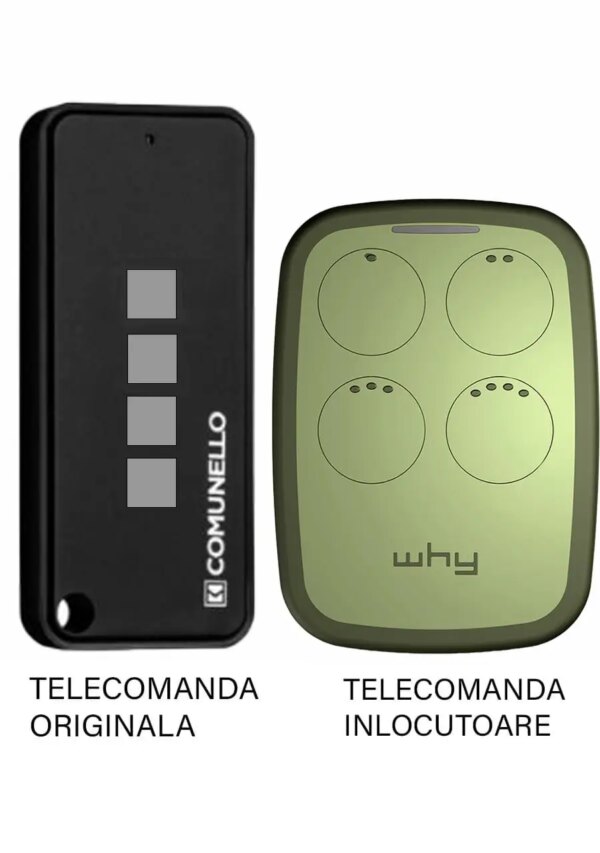 Telecomanda inlocuitoare poarta garaj cu 4 butoane rolling cod frecventa 433.92MHz Comunnelo Keep Black compatibila cu originalu Telecomanda inlocuitoare poarta garaj cu 4 butoane rolling cod frecventa 433.92MHz Comunnelo Keep Black compatibila cu originalu