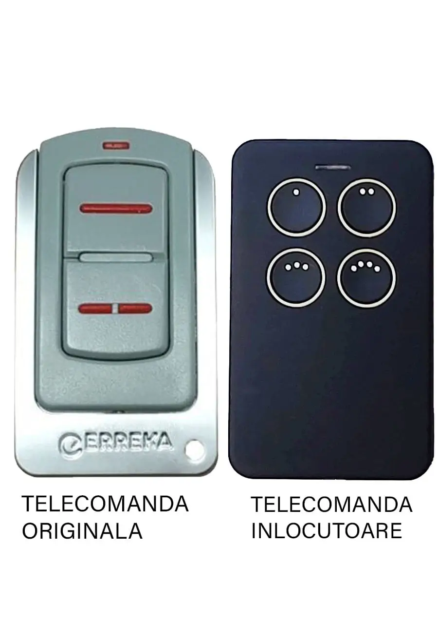 Telecomanda inlocuitoare poarta garaj Erreka Iris de doua si patru canale/ cod saritor/ 433.92MHz sau 868.35MHz (813)