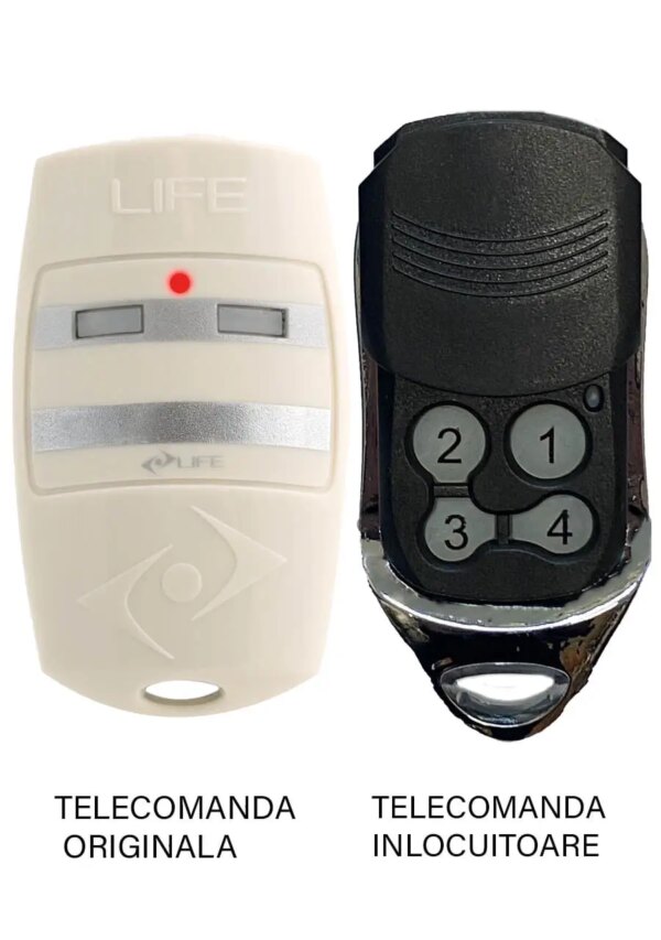 Telecomanda inlocuitoare poarta garaj Life cu 4 canale BRAVO /BRAVO4 433.92MHz Codificare LIFE Auto Code (832)
