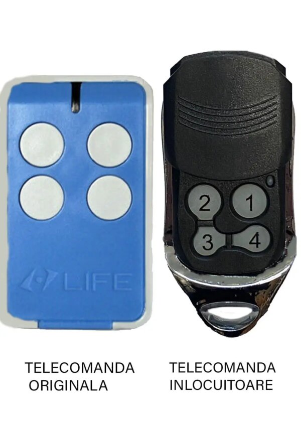Telecomanda inlocuitoare poarta garaj Life MAXI4-BLUE cu 4 taste (833) Telecomanda inlocuitoare poarta garaj Life MAXI4-BLUE cu 4 taste (833)